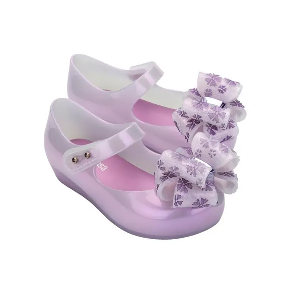 NWOB MINI MELISSA Ultragirl Sweet XI Kids Flats In Pearly Lilac Size 9T