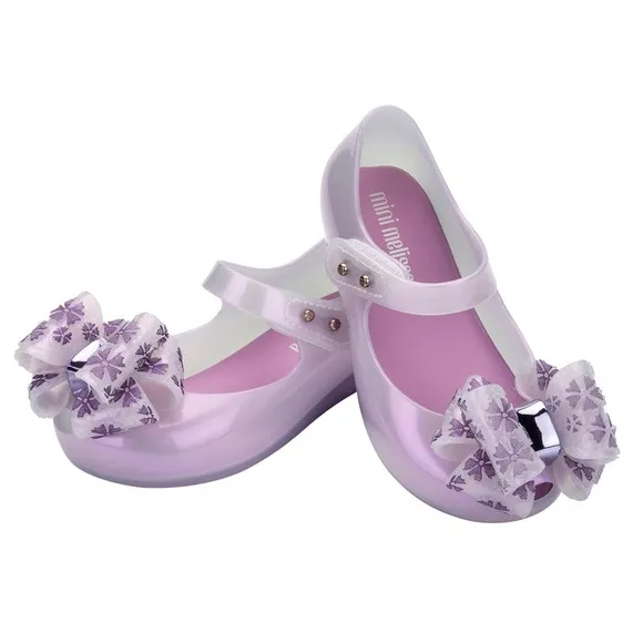 NWOB MINI MELISSA Ultragirl Sweet XI Kids Flats In Pearly Lilac Size 9T