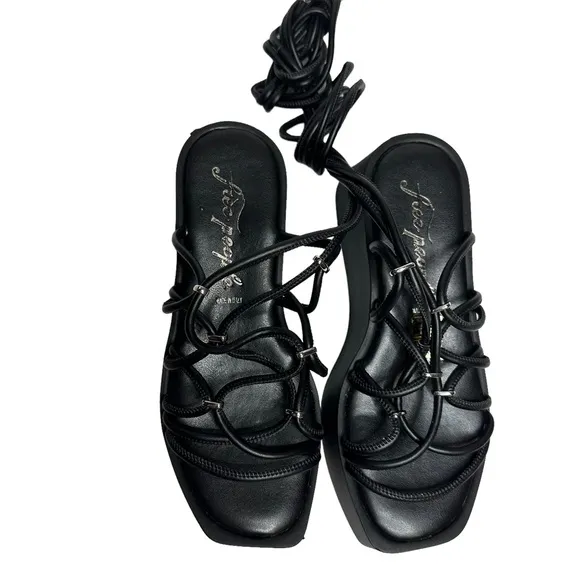 NWOT Free People Georgia Wrap Platform Lace Up Sandals 36