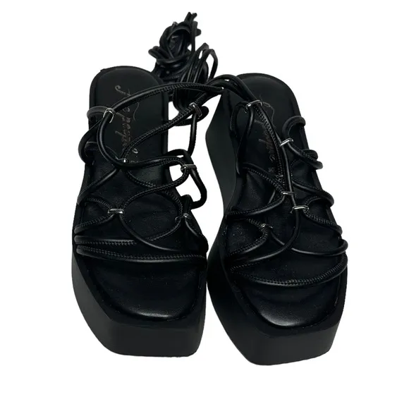 NWOT Free People Georgia Wrap Platform Lace Up Sandals 36