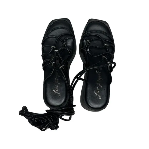 NWOT Free People Georgia Wrap Platform Lace Up Sandals 36