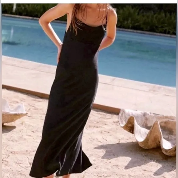 NWOT Free People, Moss Midi, Small in Black