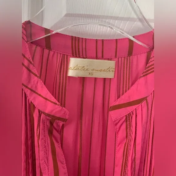 NWOT Natalie Martin Sammie Pink Striped Dress Sz XS