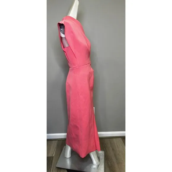 NWT Acler One Shoulder Asymmetric Ruffle Eddington Midi Dress Size 6 $495