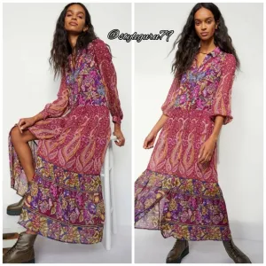 NWT, Anthropologie, Nikole Maxi Shirtdress