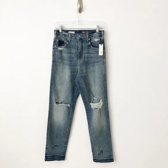 NWT Anthropologie The Selvedge Vintage Straight Jeans 27P $298 Blue Petite