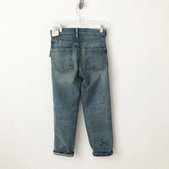 NWT Anthropologie The Selvedge Vintage Straight Jeans 27P $298 Blue Petite
