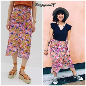 NWT, Anthropologie, Vera for Anthropologie Floral Midi Skirt