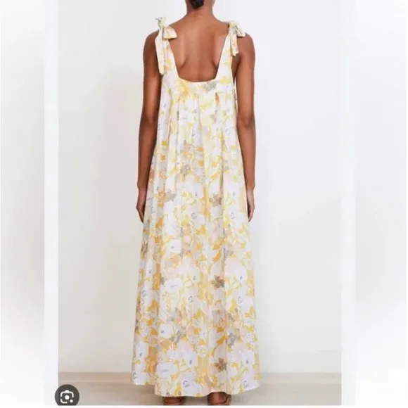 *NWT* APIECE APART Palmas Tie-Sleeve Maxi Dress in Day Arte Floral, size L