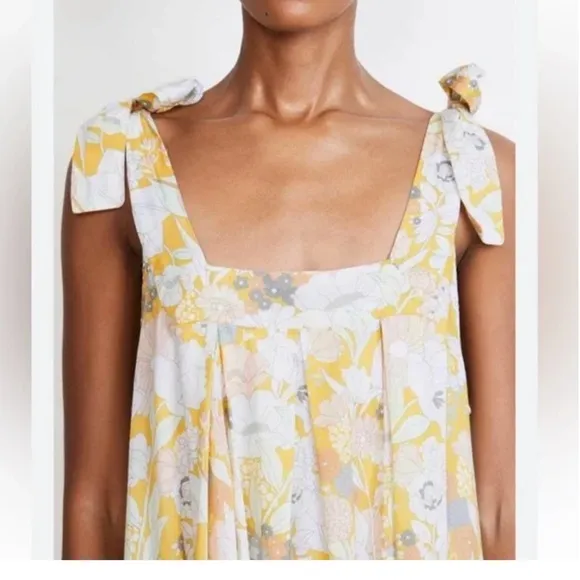 *NWT* APIECE APART Palmas Tie-Sleeve Maxi Dress in Day Arte Floral, size L