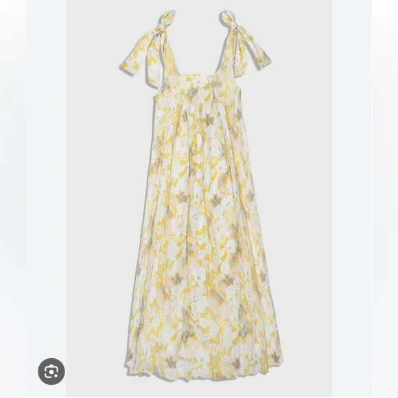 *NWT* APIECE APART Palmas Tie-Sleeve Maxi Dress in Day Arte Floral, size L