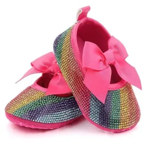 NWT Cute Sparkling Bling Swarovski Rhinestone Baby Girl Princess Shoes  …