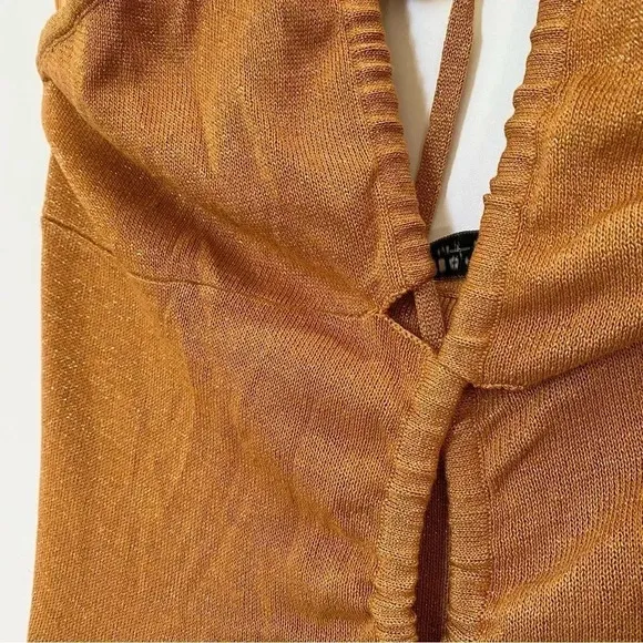 NWT Free People Bec &amp; Bridge  Indua Knit Maxi Dress Desert Sun Bronze