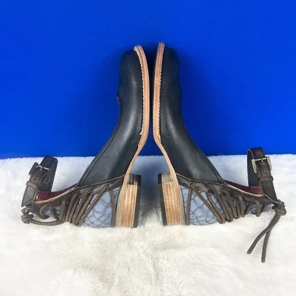 •NWT |•FREEBIRD BY STEVEN•| 'Marlon' Mary Jane Navy Blue Croc Shoes SIZE 9