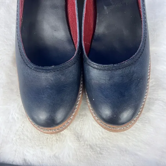 •NWT |•FREEBIRD BY STEVEN•| 'Marlon' Mary Jane Navy Blue Croc Shoes SIZE 9