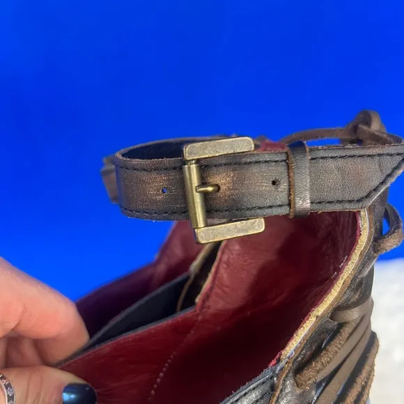 •NWT |•FREEBIRD BY STEVEN•| 'Marlon' Mary Jane Navy Blue Croc Shoes SIZE 9