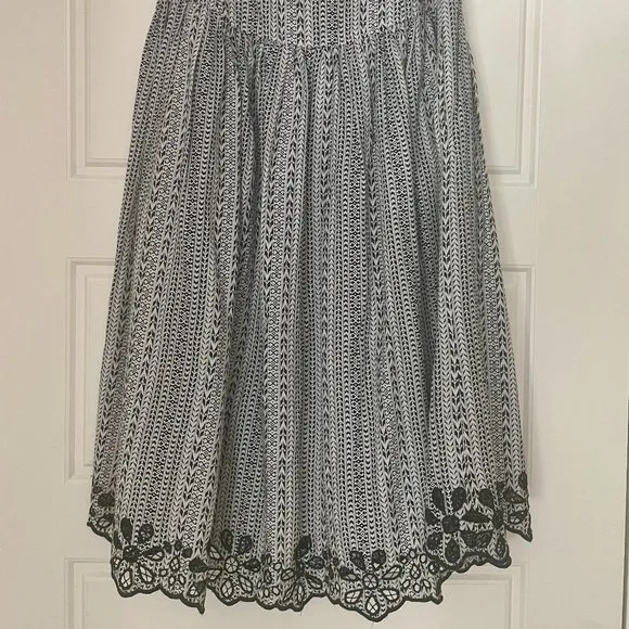***NWT*** JOIE &quot; BRIXERLY&quot;  LINEN-BLEND SKIRT BLACK/WHITE Sz 0