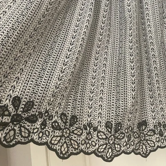 ***NWT*** JOIE &quot; BRIXERLY&quot;  LINEN-BLEND SKIRT BLACK/WHITE Sz 0