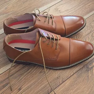 NWT Mens Bruno Marc Brown Dress Shoes
