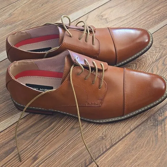 NWT Mens Bruno Marc Brown Dress Shoes