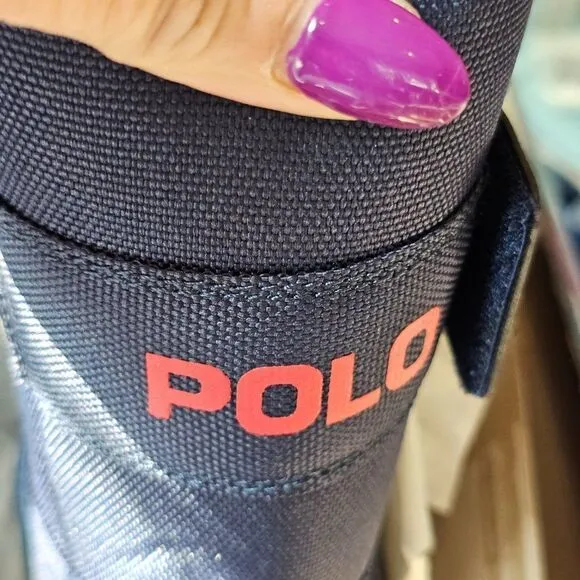 NWT Polo Ralph Lauren Everlee Navy/Black/Red Pre-School Kids Boots Size 3