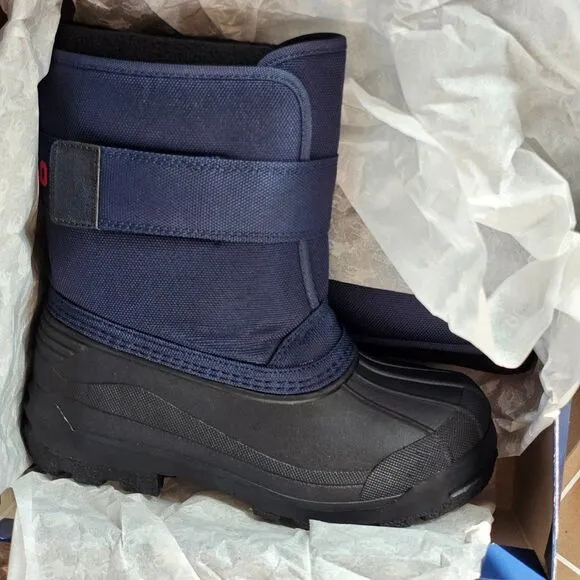 NWT Polo Ralph Lauren Everlee Navy/Black/Red Pre-School Kids Boots Size 3