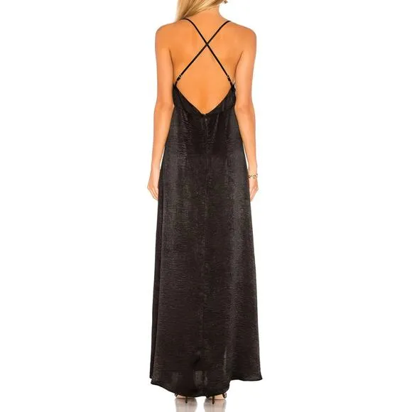 NWT Show Me Your Mumu Women's Winslet Cowl Neck Side Slit Gown Maxi Dress