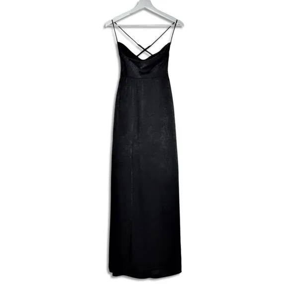 NWT Show Me Your Mumu Women's Winslet Cowl Neck Side Slit Gown Maxi Dress
