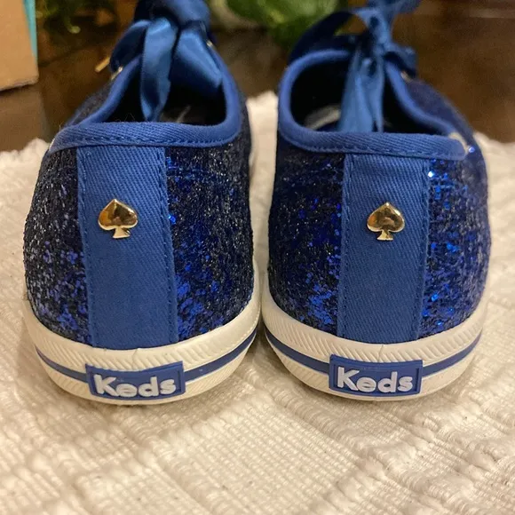 NWT Size 8 Kate Spade Keds - Blue Glitter Sneakers (ABBA)