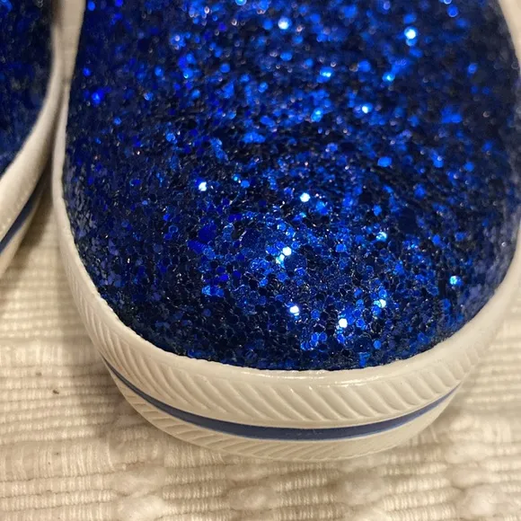 NWT Size 8 Kate Spade Keds - Blue Glitter Sneakers (ABBA)