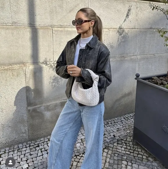 NWT ZARA WIDE LEG JEANS Blue
