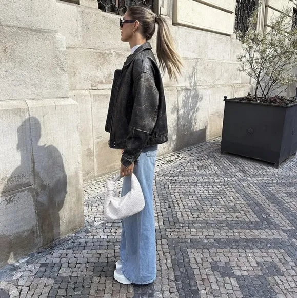 NWT ZARA WIDE LEG JEANS Blue