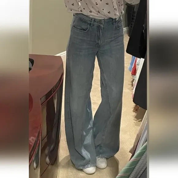 NWT ZARA WIDE LEG JEANS Blue