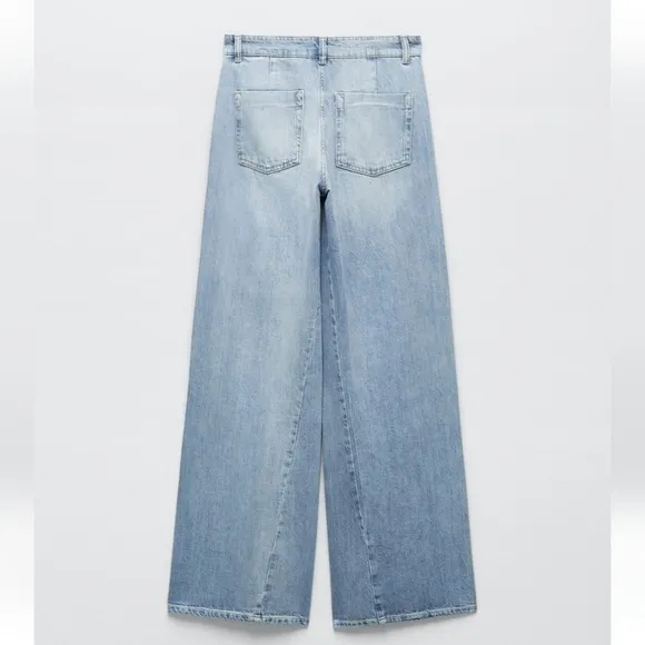 NWT ZARA WIDE LEG JEANS Blue