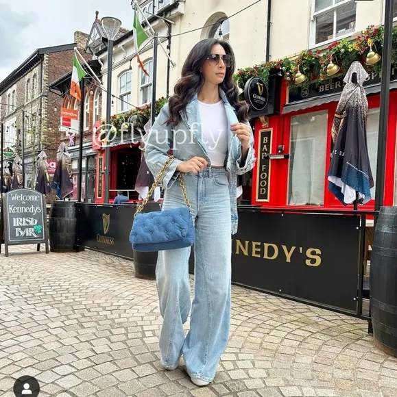 NWT ZARA WIDE LEG JEANS Blue