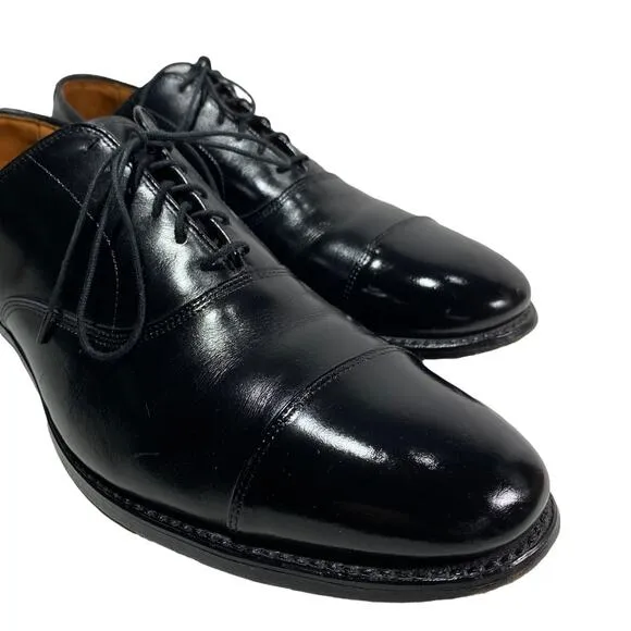 Old Money Allen Edmonds Park Avenue Cap Toe Mens 13 AAA Classic Black Dress Shoe