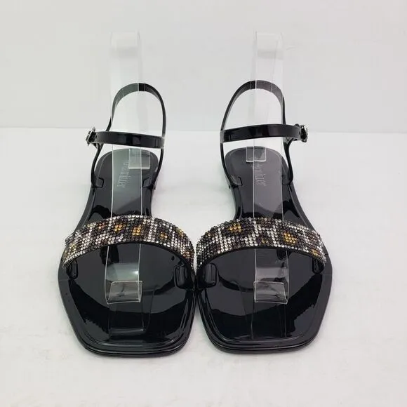Olivia Miller Womens Size 7 Leopard Calabria Open Toe Jelly Sandals Shoes