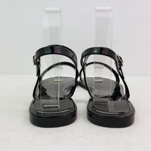Olivia Miller Womens Size 7 Leopard Calabria Open Toe Jelly Sandals Shoes