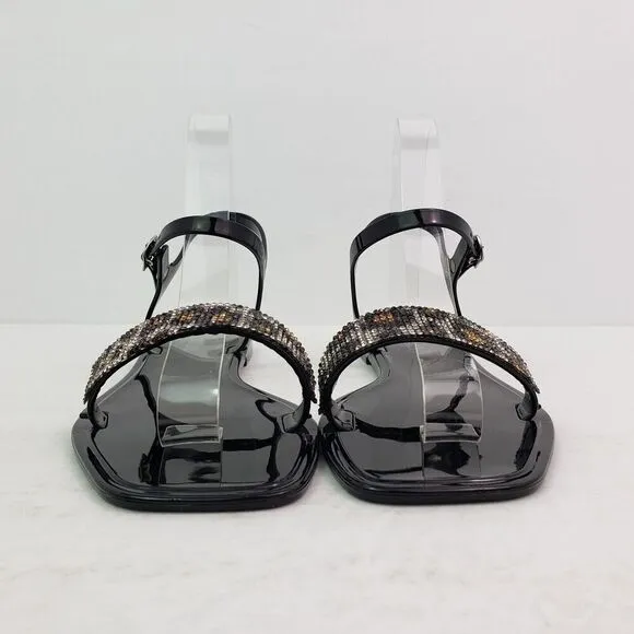 Olivia Miller Womens Size 7 Leopard Calabria Open Toe Jelly Sandals Shoes