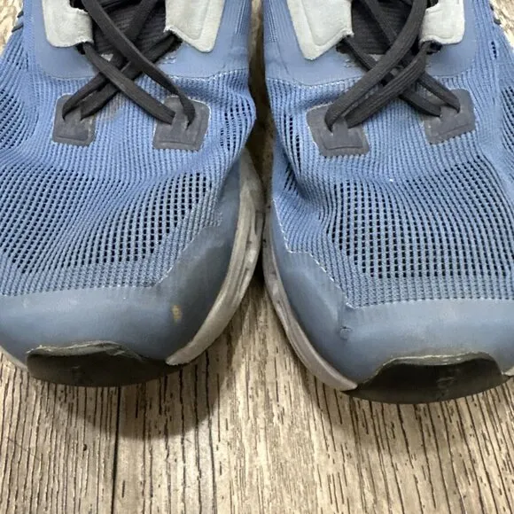 On Cloudstratus Lake Blue Grey Orange Running Shoes Men’s Size 12