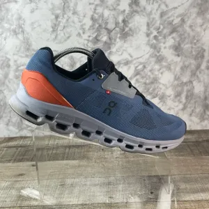 On Running  Cloudstratus Mens Navy and Coral Athletic Shoes Sneakers Size 12M