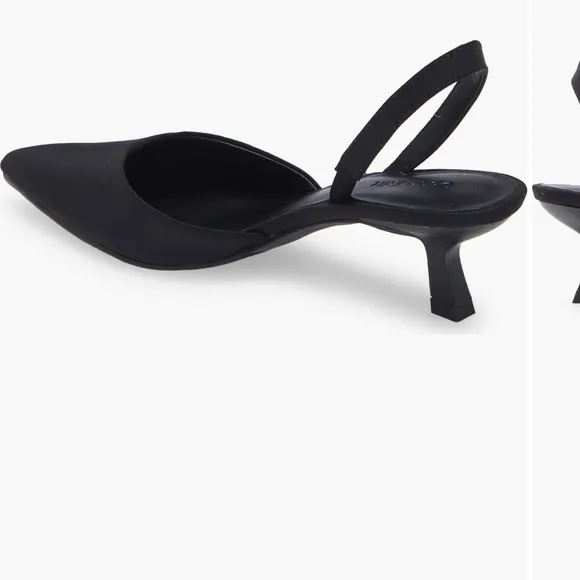Open Edit Elegant Black Slingback Heels