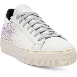 P448 Womens Ivory Leather Lace-Up Casual and Fashion Sneakers Shoes New