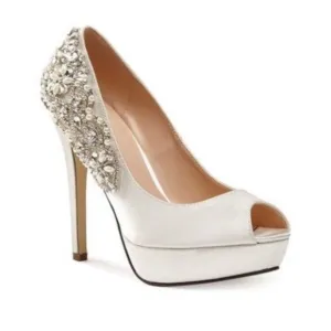 Paradox London Pink Cynthia Ivory Satin Pump