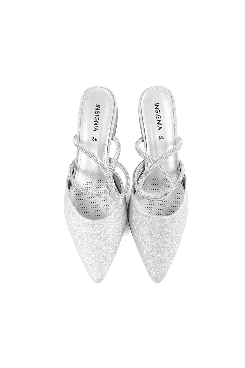Party Wear Sling Back I47243-Silver