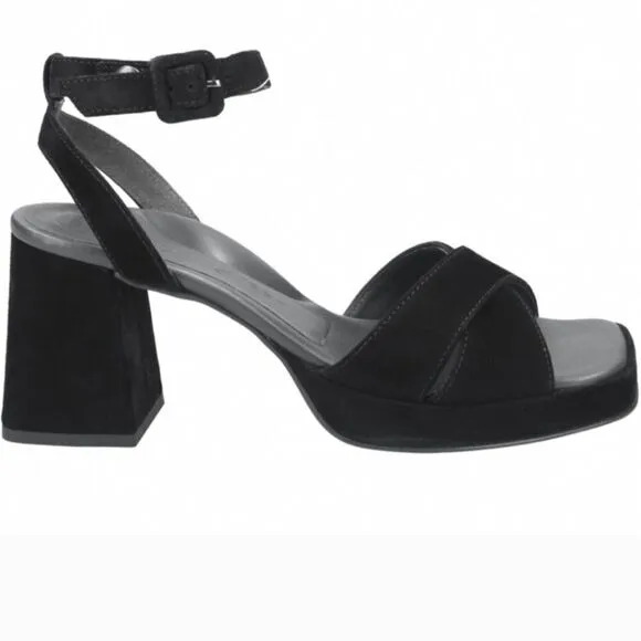 Paul Green Roxy Strappy Sandals in Black Velvet Size US 10