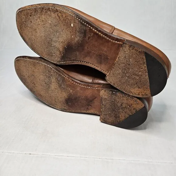 Paul Stuart Cap Toe Oxford Dress Shoes Tan Cognac Mens Size 10 Wedding 143-42512