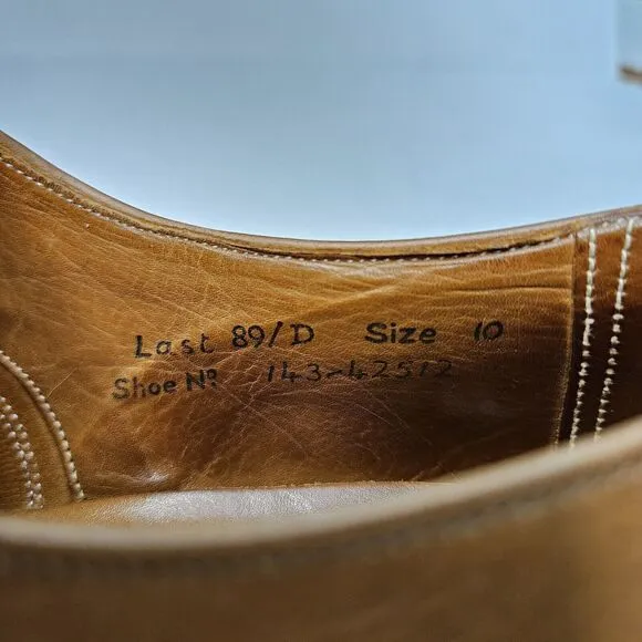 Paul Stuart Cap Toe Oxford Dress Shoes Tan Cognac Mens Size 10 Wedding 143-42512