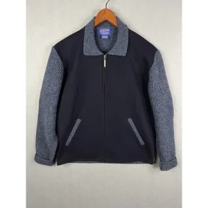 Pendleton Zip Up 100% Wool Men's Zip Up‎ Cardigan Sweater Shirt Size Large