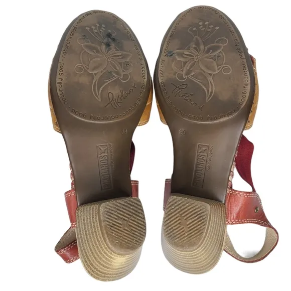 Pikolinos Leather Slingback Sandals Euro 39 US 8.5-9